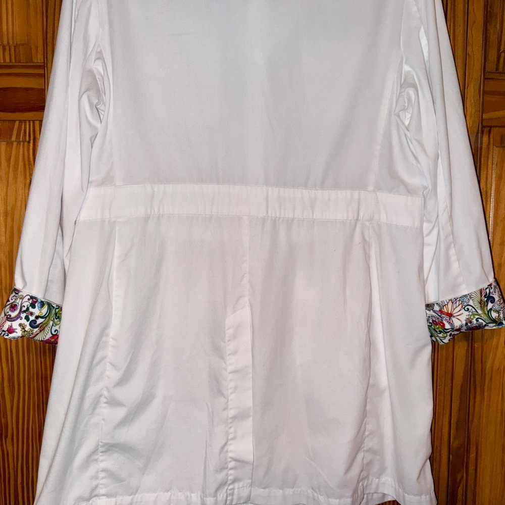 Koi by Kathy Peterson Women’s Fine Twill Women's 35 ¾" 4-Pocket Lab Coat-XL-EUC - Picture 7 of 9